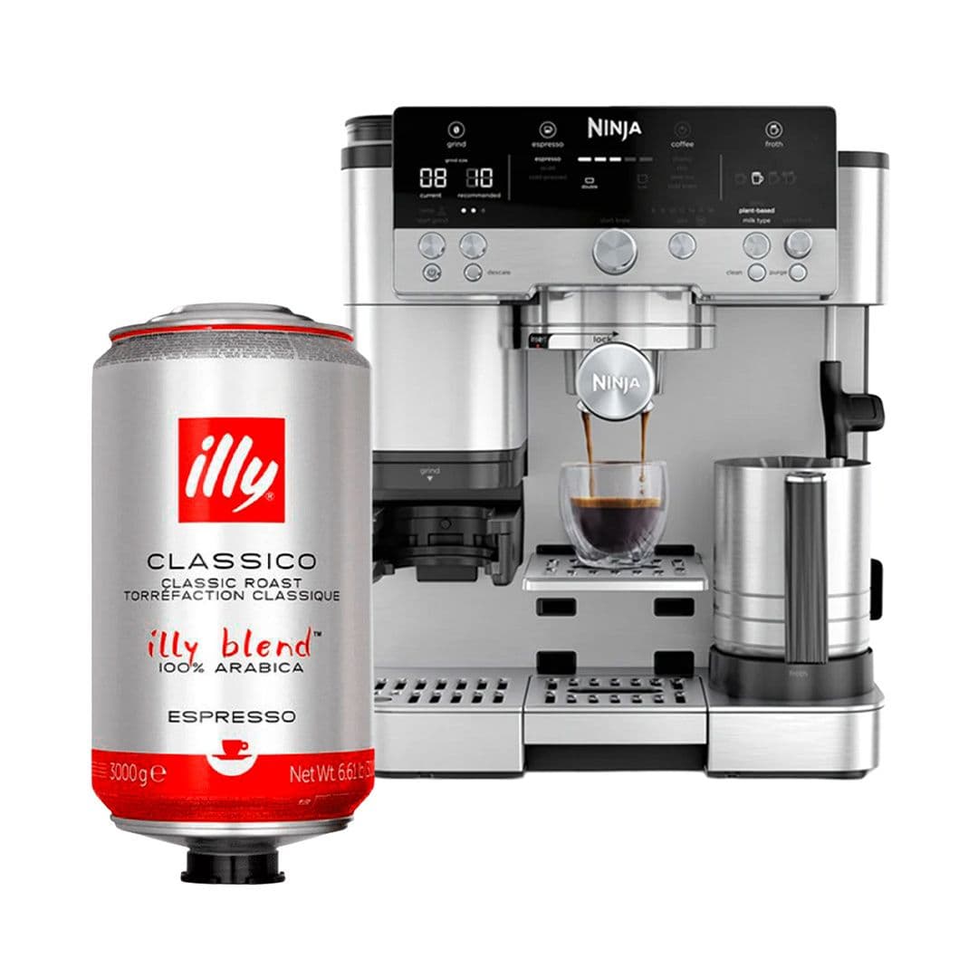PACK NINJA - ILLY: 1x Máquina para Café - Cafetera Ninja Luxe Premier + 1x Café Illy Grano Clásico Lata 3kg_1