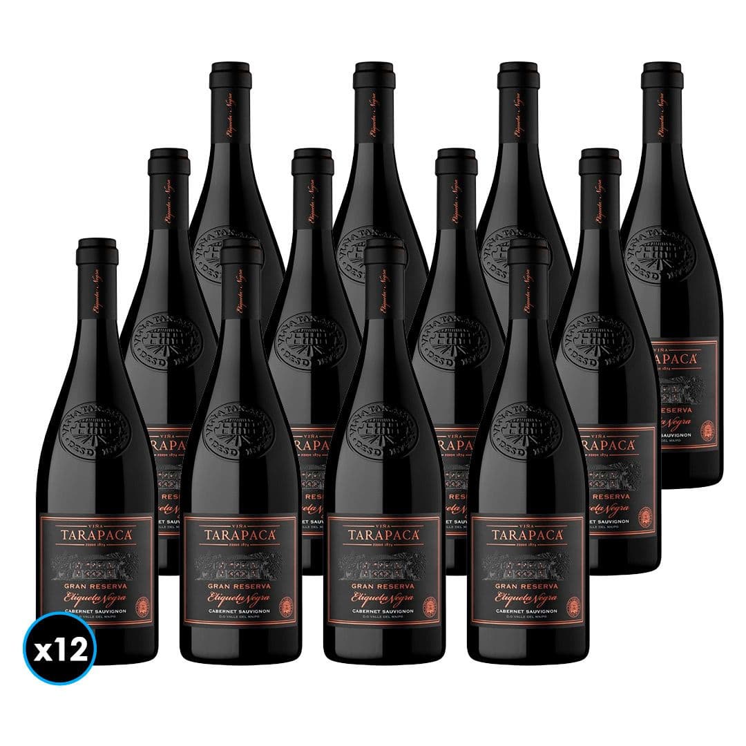CAJA TARAPACÁ ETIQUETA NEGRA (Cabernet Sauvignon): 12x Vino Tarapacá Etiqueta Negra Cabernet Sauvignon 750cc_1