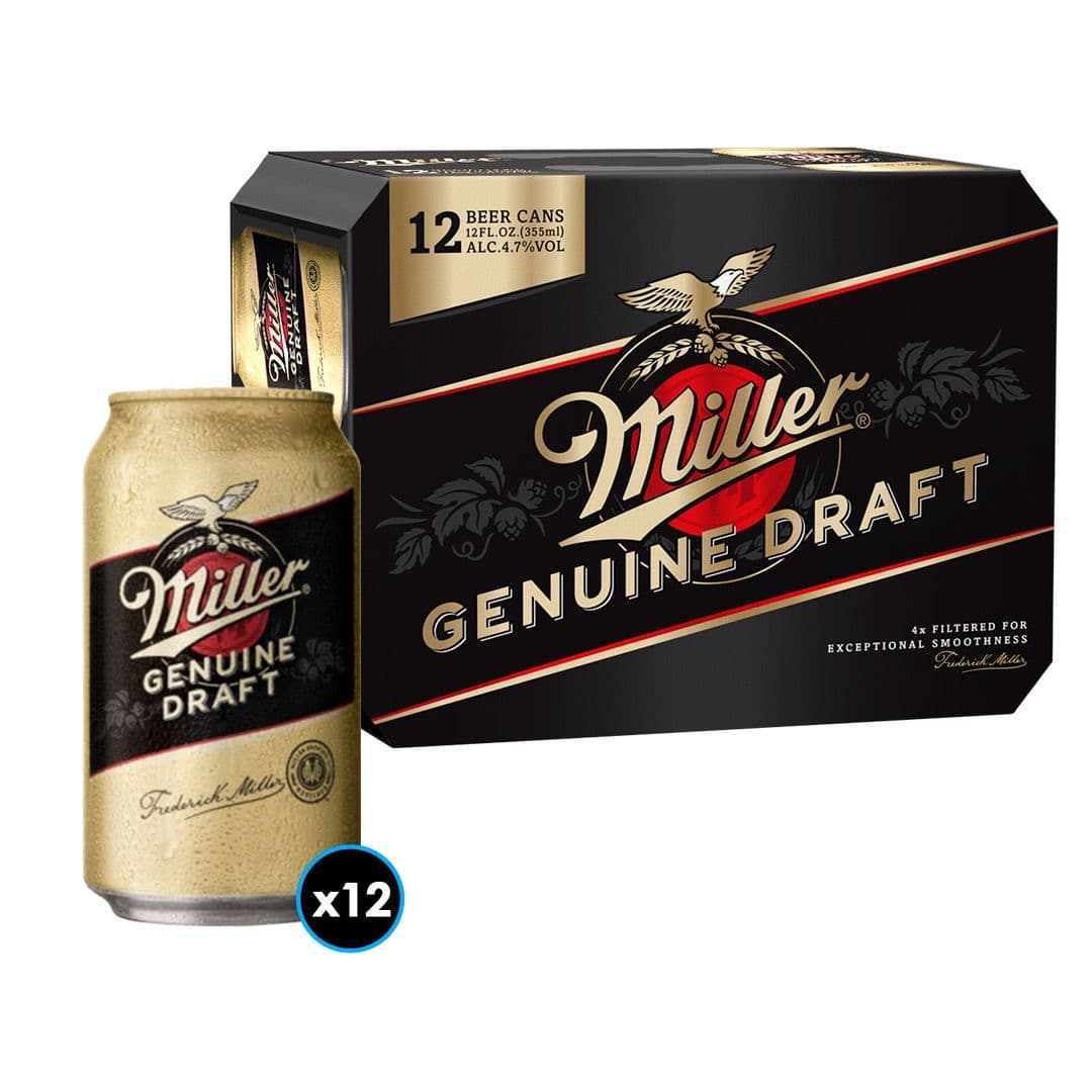 12x Cerveza Miller en Lata 355cc_1