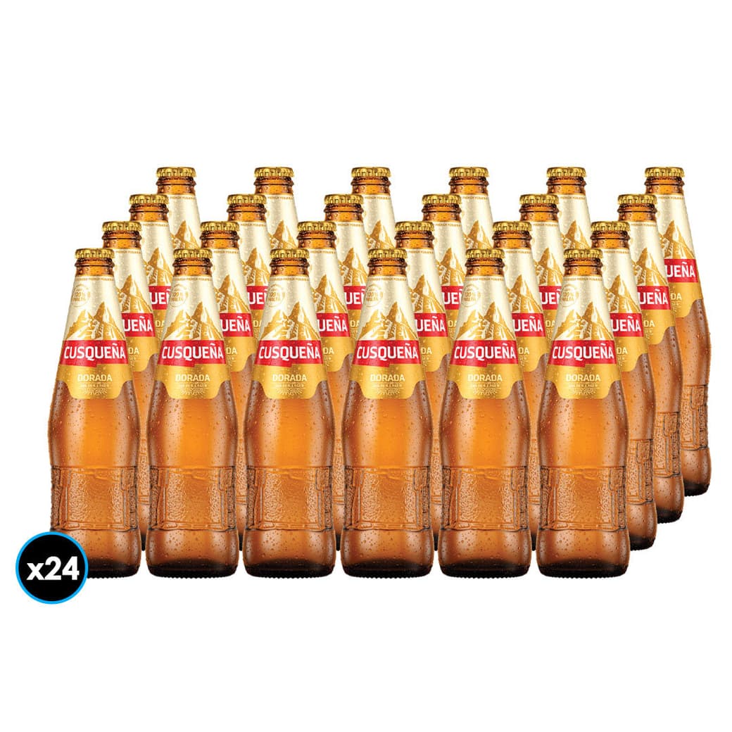 24x Cervezas Cusqueña Dorada en Botellas 330cc_1