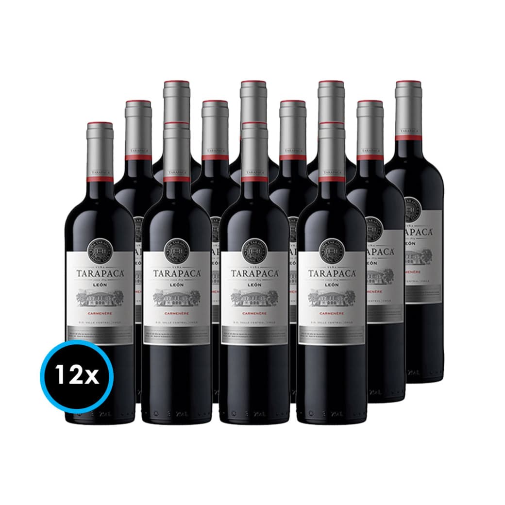 CAJA TARAPACA LEÓN (Carmenere): 12x Vino Tarapacá León Carmenere 750cc_1