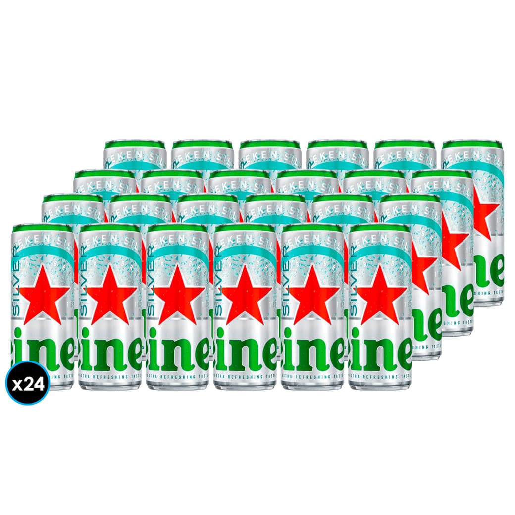 24x Cervezas Heineken Silver Lata 470cc_1